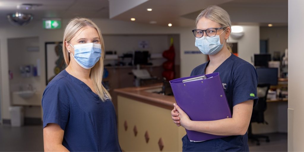 Clinical midwife specialist Sarah Burke (left) and Registered Midwife Jessica Forrer (right) played a key role in reducing the stillbirth rate.
