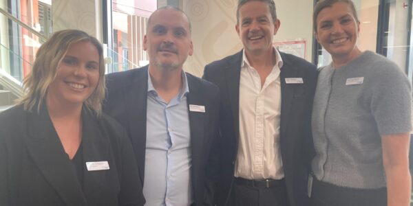 LAURAC~1 L to R: Monash Health's Laura Creaton Project Director Community Hospitals, Stuart Cavill Divisional Director Hospitals and Clinics, Matt Mahon Director Communication and Engagement and Andrea Rindt Chief Operating Officer.