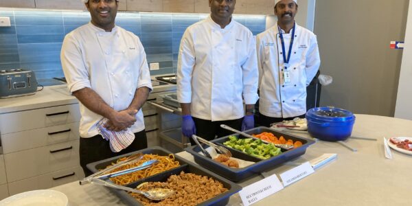 L to R: Chefs Ramesh and Thomas; with Chef Manager Ellappan.