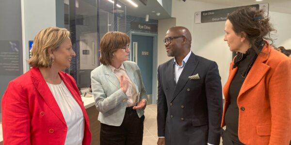 L to R: Member for Cranbourne Pauline Richards, Minister for Health, Monash Health CEO Prof. Eugine Yafele and Member for Bass Jordan Crugnale.